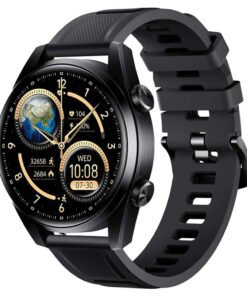 Porodo NEBULA PD-NEBULA-BK Smart Watch Black Case With Black Silicone Strap