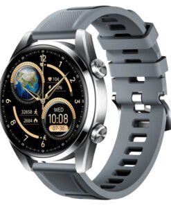 Porodo NEBULA PD-NEBULA-SL Smart Watch Silver Case With Gray Silicone Strap