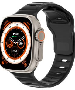Riversong Motive 5T SW506 Smart Watch Titanium Gold Metal Case With Black Strap