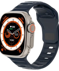 Riversong Motive 5T SW506 Smart Watch Titanium Gold Metal Case With Midnight Strap