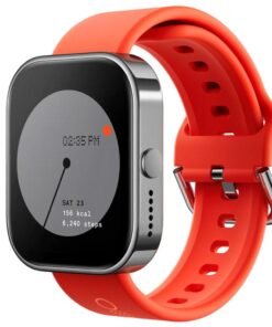 CMF Watch Pro D395 Smart Watch (40mm - GPS) Metallic Gray Aluminum Case With Orange Silicone Strap